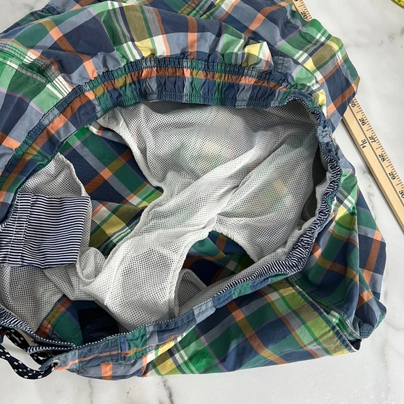 Tommy Hilfiger Board Shorts Mens XXL Green Plaid Swim Trunks Surf Summer Beach - Picture 15 of 16